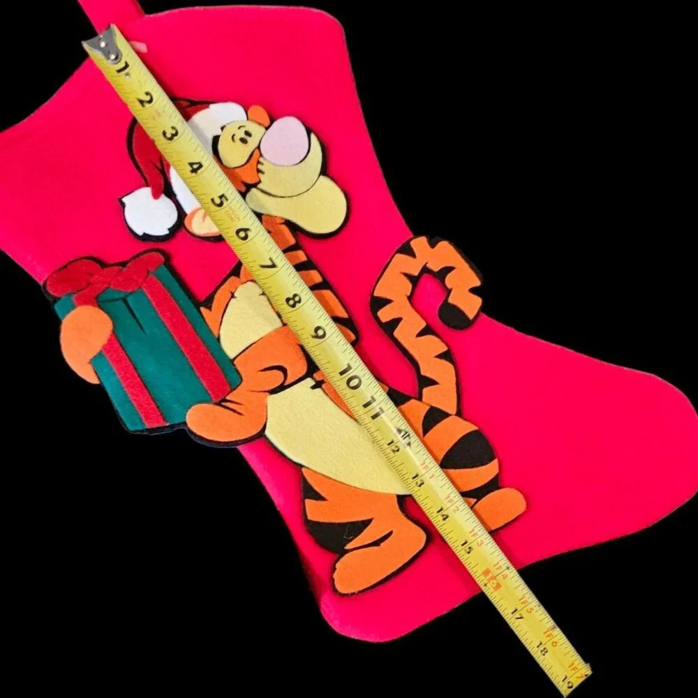 VTG 90s Santa's Best TIGGER 3D Felt Christmas Stocking Red NEW NWT‎ Disney
